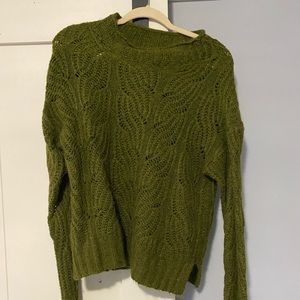 J. Crew Pointelle Cable Knit Sweater